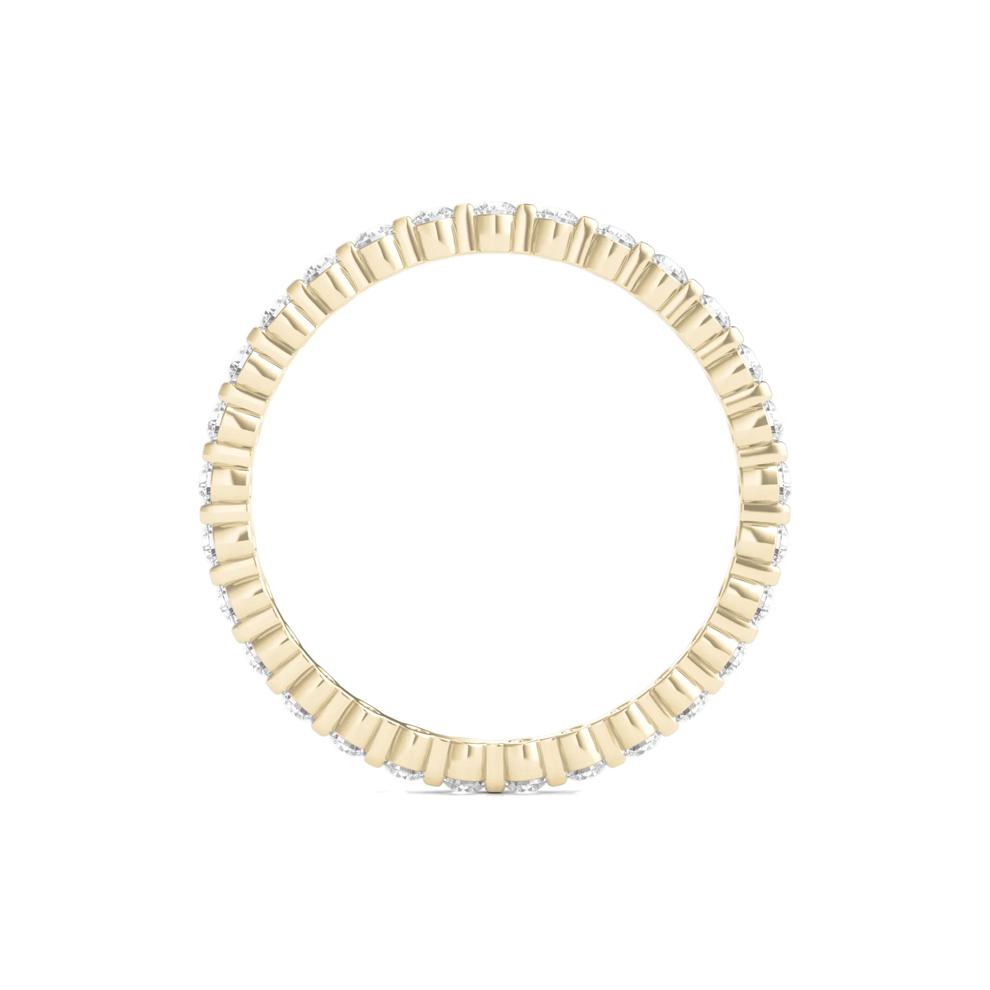 Round Brilliant-Cut Lab Grown Diamond Eternity Band in 14k Yellow Gold (1/2 ct. tw.) – Image 2 of 3