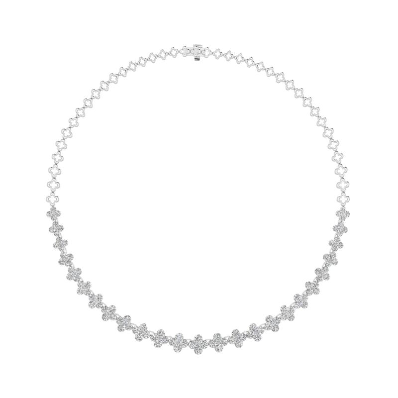 Lab Grown Diamond Clover Necklace in 14K White Gold (13 ct. tw.) – Image 1 of 2