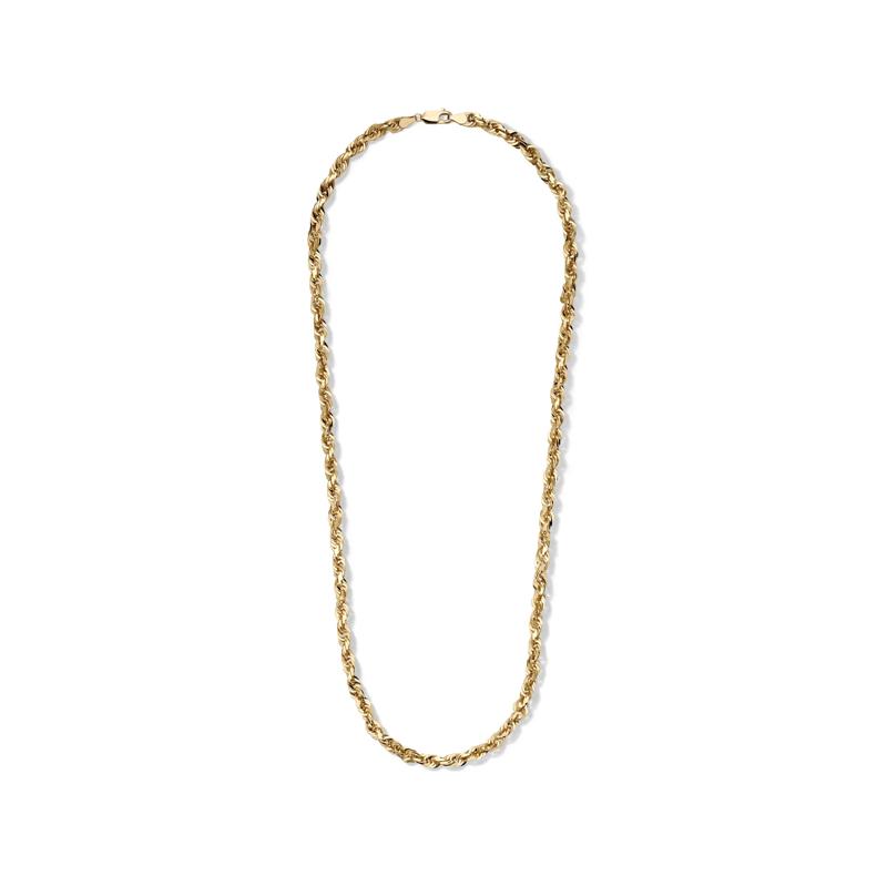 Solid Diamond-Cut Rope Chain in 14K Yellow Gold, 4.7MM, 22&rdquo; – Image 2 of 3
