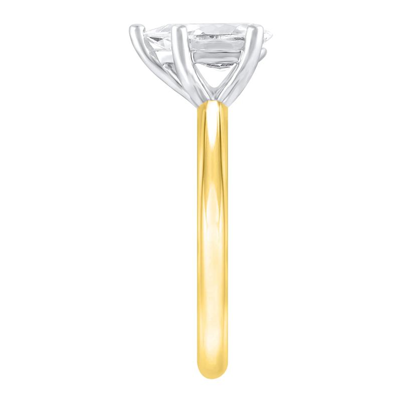 Lab Grown Diamond Pear-Shaped Solitaire Engagement Ring in 14K Yellow Gold (1 ct.) – Image 3 of 4