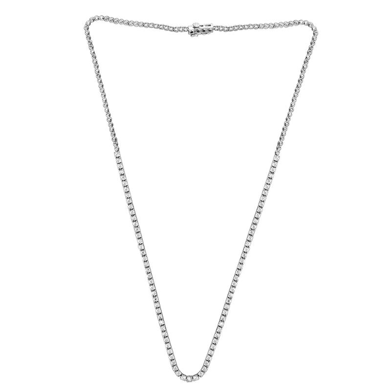 Diamond illusion tennis necklace in 10K white gold &#40;1 ct. tw.&#41; – Image 2 of 3