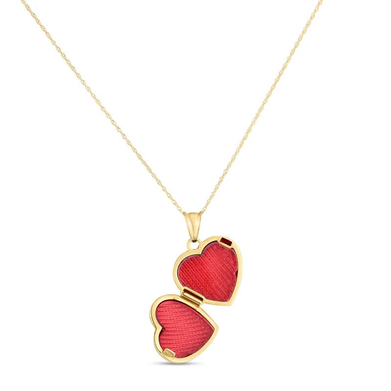 Heart Locket Pendant Polished in 14K Yellow Gold – Image 3 of 3