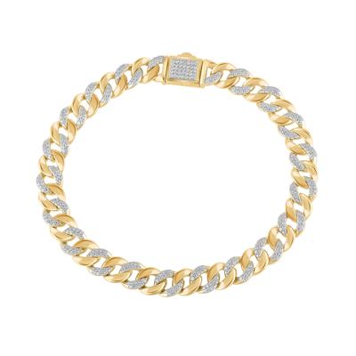 Men’s Lab Grown Diamond Cuban Bracelet in 10K Yellow Gold, 8.5” (2 ct. tw.)