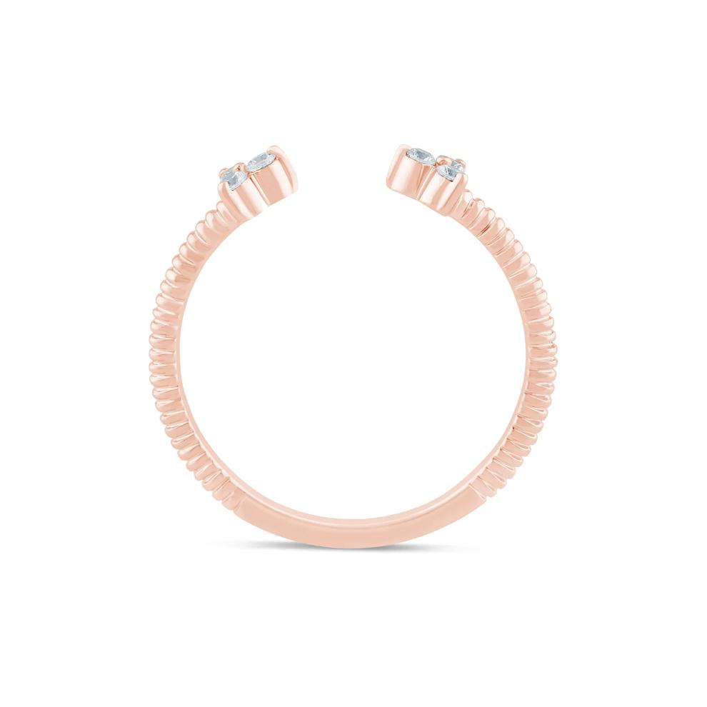 Diamond Open Ring in 10K Rose Gold (1/10 ct. tw.) – Image 2 of 3