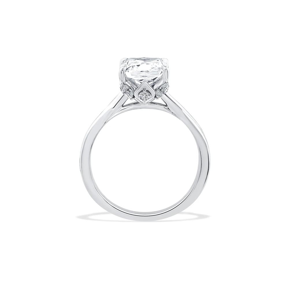 Lab Grown Diamond Elongated Cushion Engagement Ring in Platinum (3 1/5 ct. tw.) – Image 2 of 4