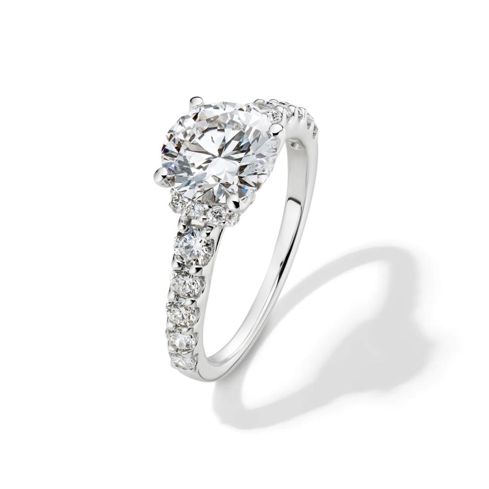 Lab Grown Diamond Round Engagement Ring in 14K White Gold (2-3/4 ct. tw.) – Image 4 of 4