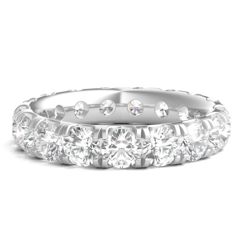 Diamond Wedding Band with Eternity Setting in 14K White Gold &#40;4 ct. tw.&#41; – Image 1 of 3