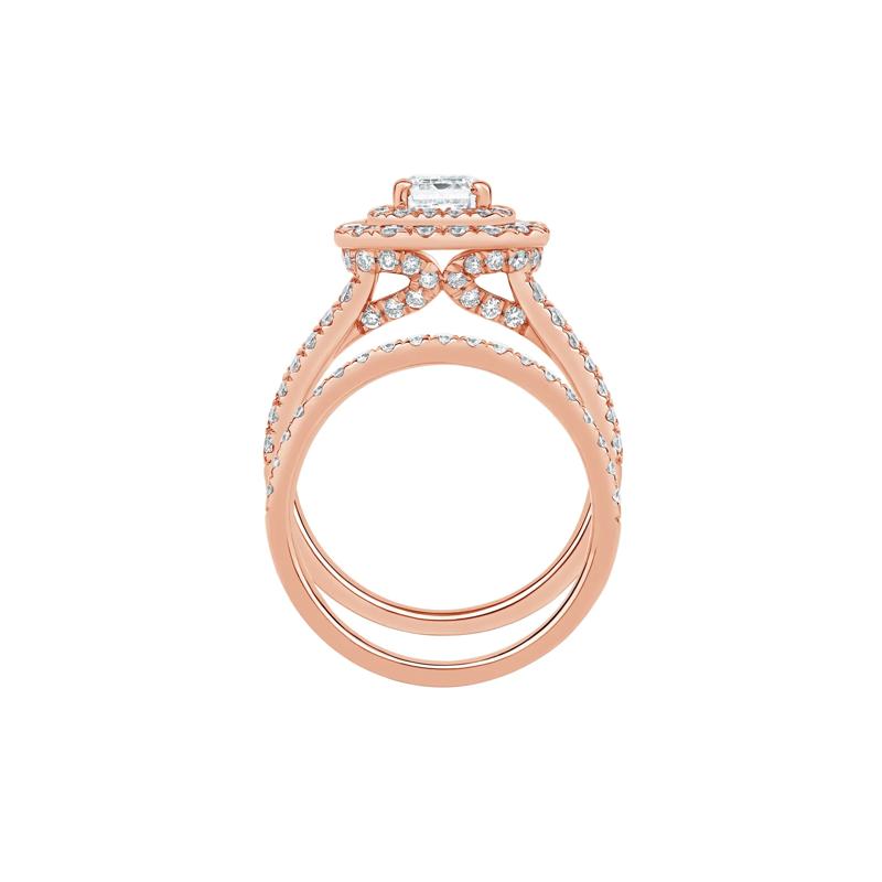 Samantha Lab Grown Diamond Engagement Set in 14K Rose Gold &#40;3 ct. tw.&#41; – Image 2 of 4