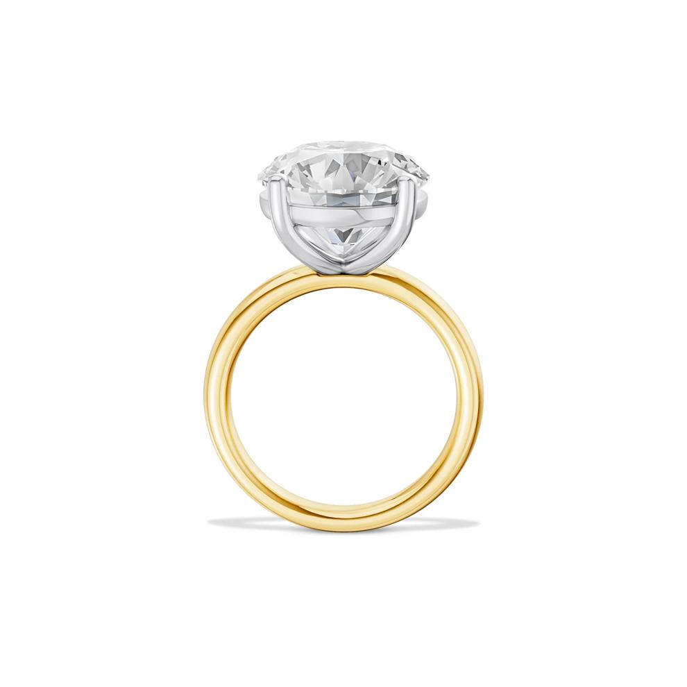 Lab Grown Diamond Round Solitaire Ring in 14K Yellow &amp; White Gold (7 ct.) – Image 3 of 4