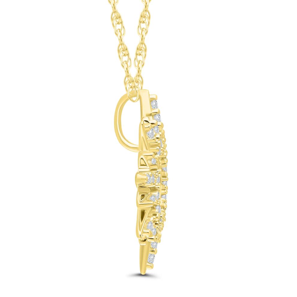 Diamond Sun Pendant Necklace in 10K Yellow Gold (1/10 ct. tw.) – Image 2 of 3