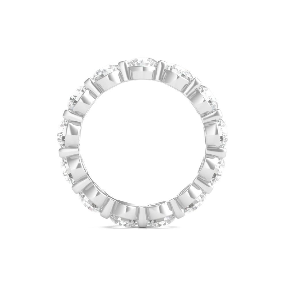 Round-Cut Diamond Shared Prong Eternity Band in 14k White Gold (4 ct. tw.) – Image 2 of 3