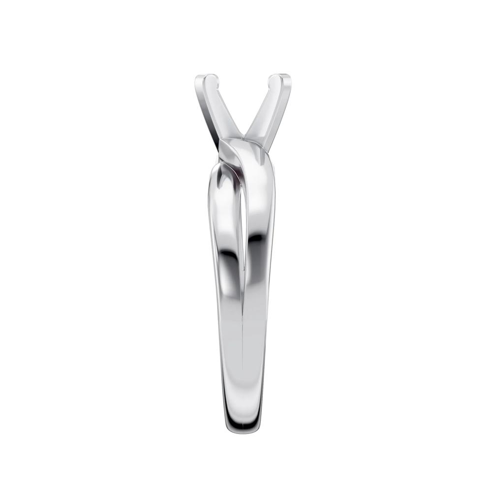 Open Crossover Semi-Mount Engagement Ring in 14K Gold (Setting Only) – Image 6 of 6