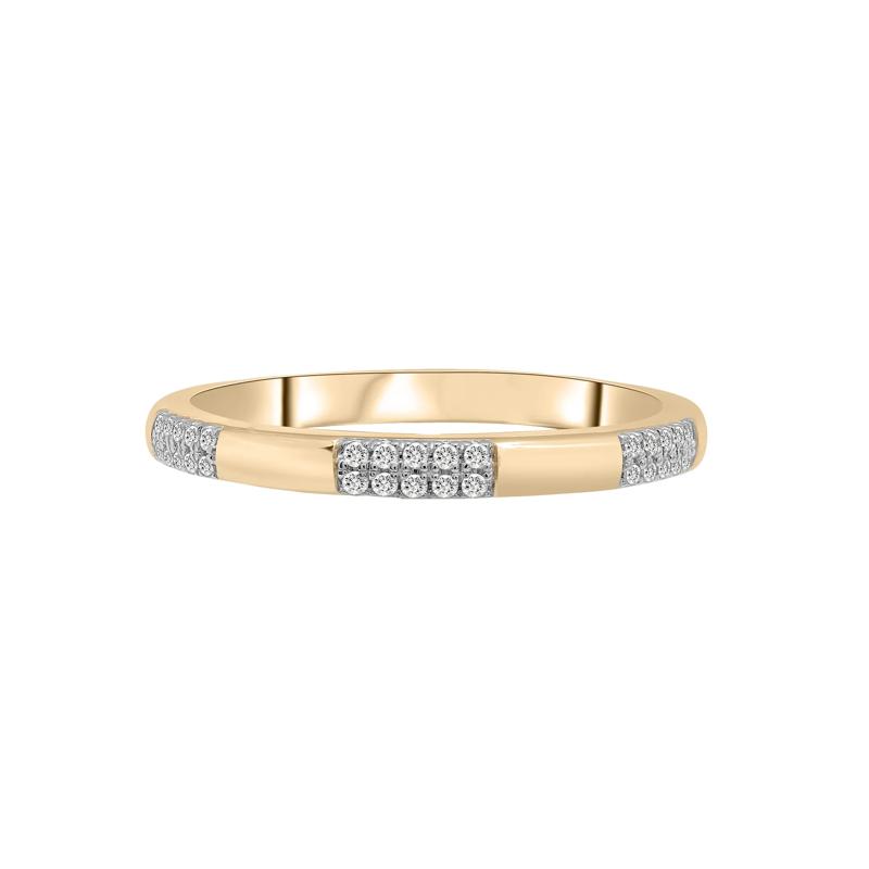 Alternating Diamond Pav&eacute; Bar Ring in Vermeil &#40;1/10 ct. tw.&#41; – Image 1 of 6