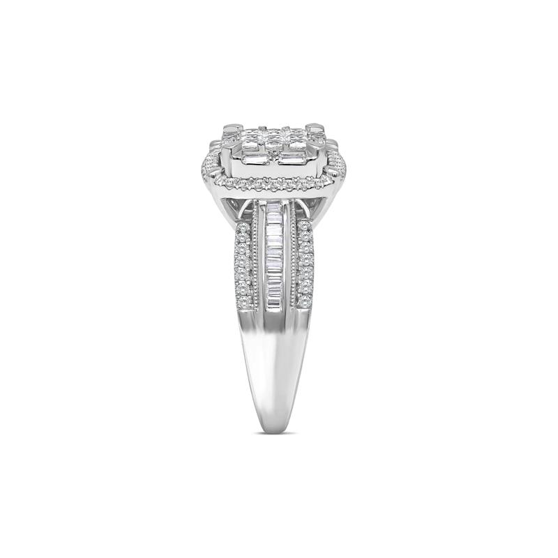 Diamond Composite Engagement Ring in 10K White Gold &#40;1 ct. tw.&#41; – Image 3 of 3