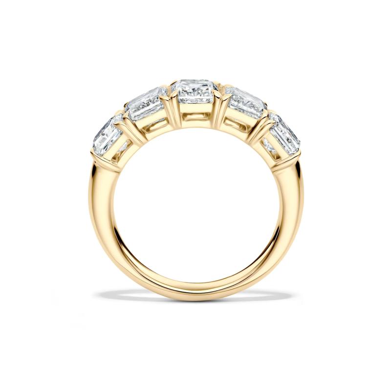 Lab Grown Diamond Five-Stone Anniversary Band in 14K Yellow Gold (3 ct. tw.) – Image 2 of 4