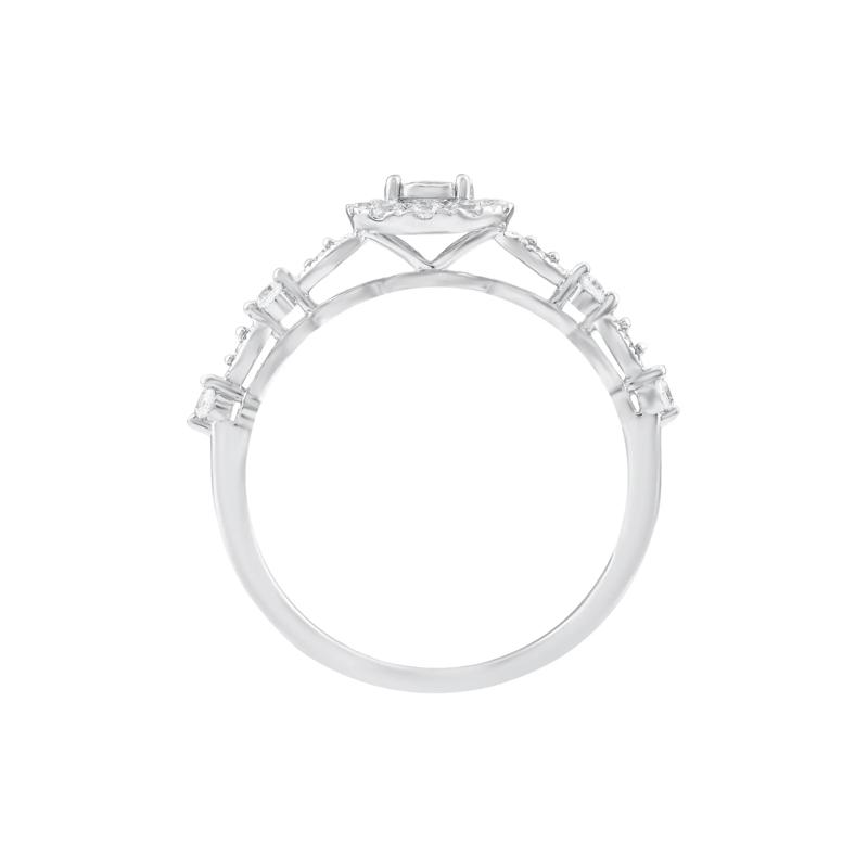 Diamond Halo Promise Ring in 10K White Gold &#40;1/4 ct. tw.&#41; – Image 2 of 3
