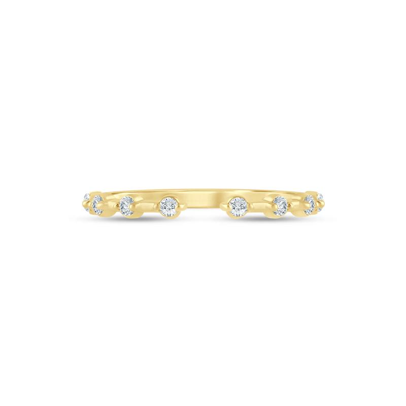 Diamond Bamboo Open Band in 14K Yellow Gold &#40;1/7 ct. tw.&#41; – Image 1 of 3