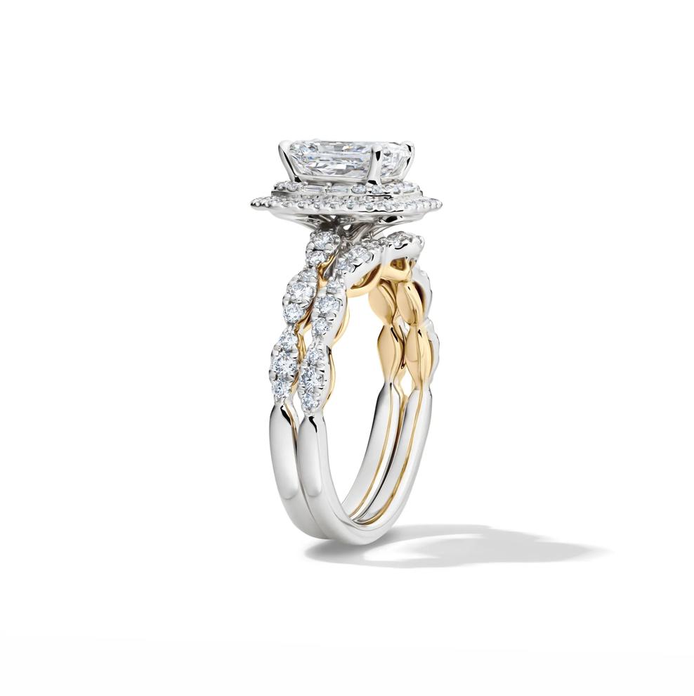 Adriana Lab Grown Diamond Engagement Ring Set in 14K White Gold with Yellow Gold (2 1/4 ct. tw.) – Image 3 of 7