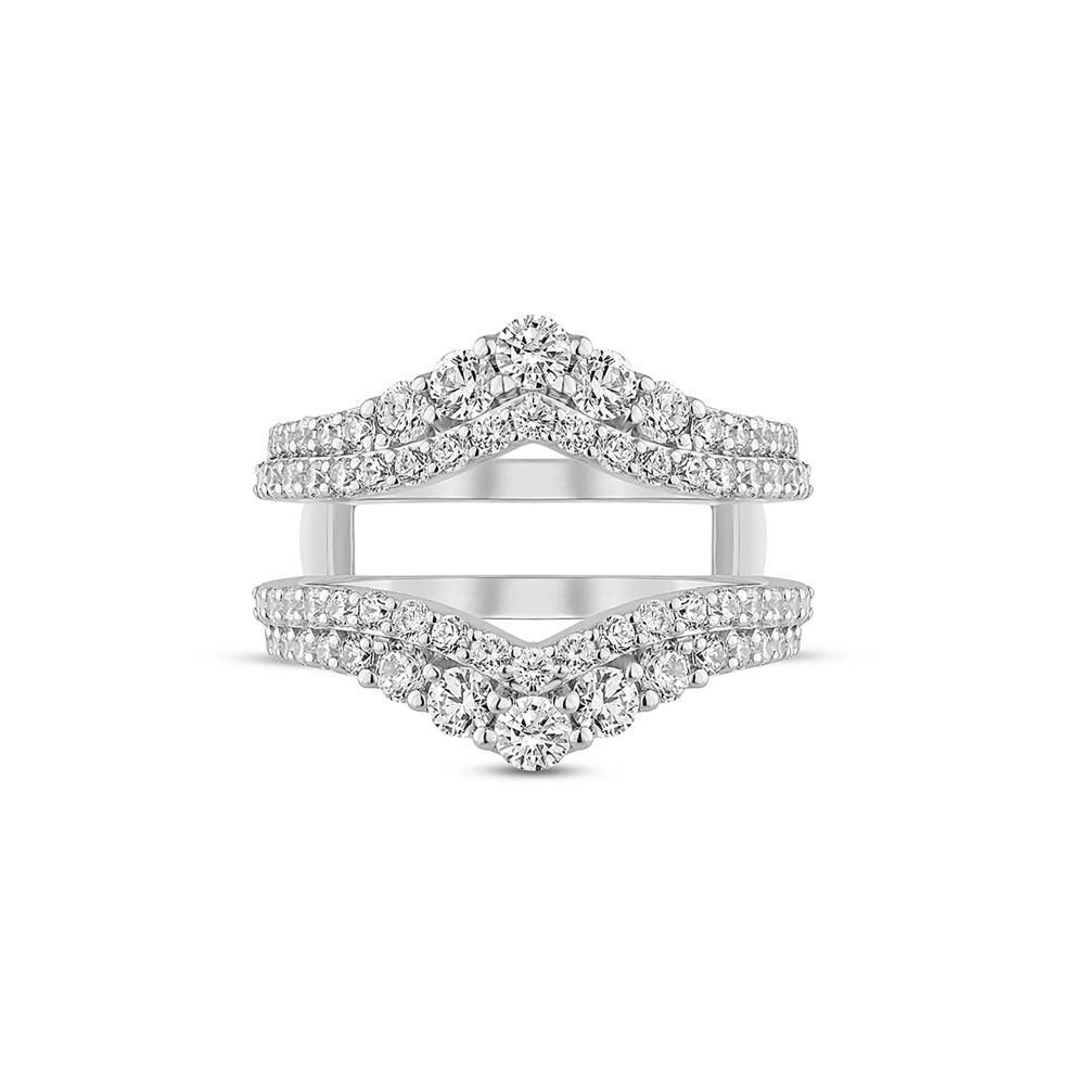 Lab Grown Diamond Double Row Ring Enhancer in 14K White Gold (1 1/2 ct. tw.) – Image 1 of 3