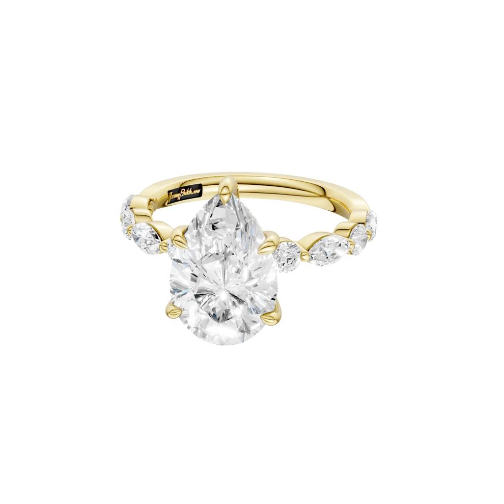 Alma Lab Grown Diamond Engagement Ring in 18K Yellow Gold (3 3/4 ct. tw.) – Image 2 of 5