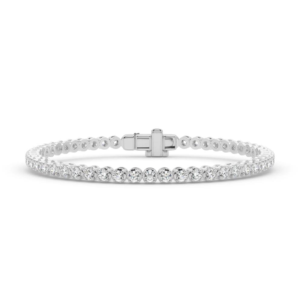 Lab Grown Diamond Tennis Bracelet in 14K White Gold (4 ct. tw.) – Image 1 of 4