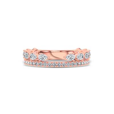 Lab Grown Diamond Double Row Band in 14K Rose Gold (3/4 ct. tw.)