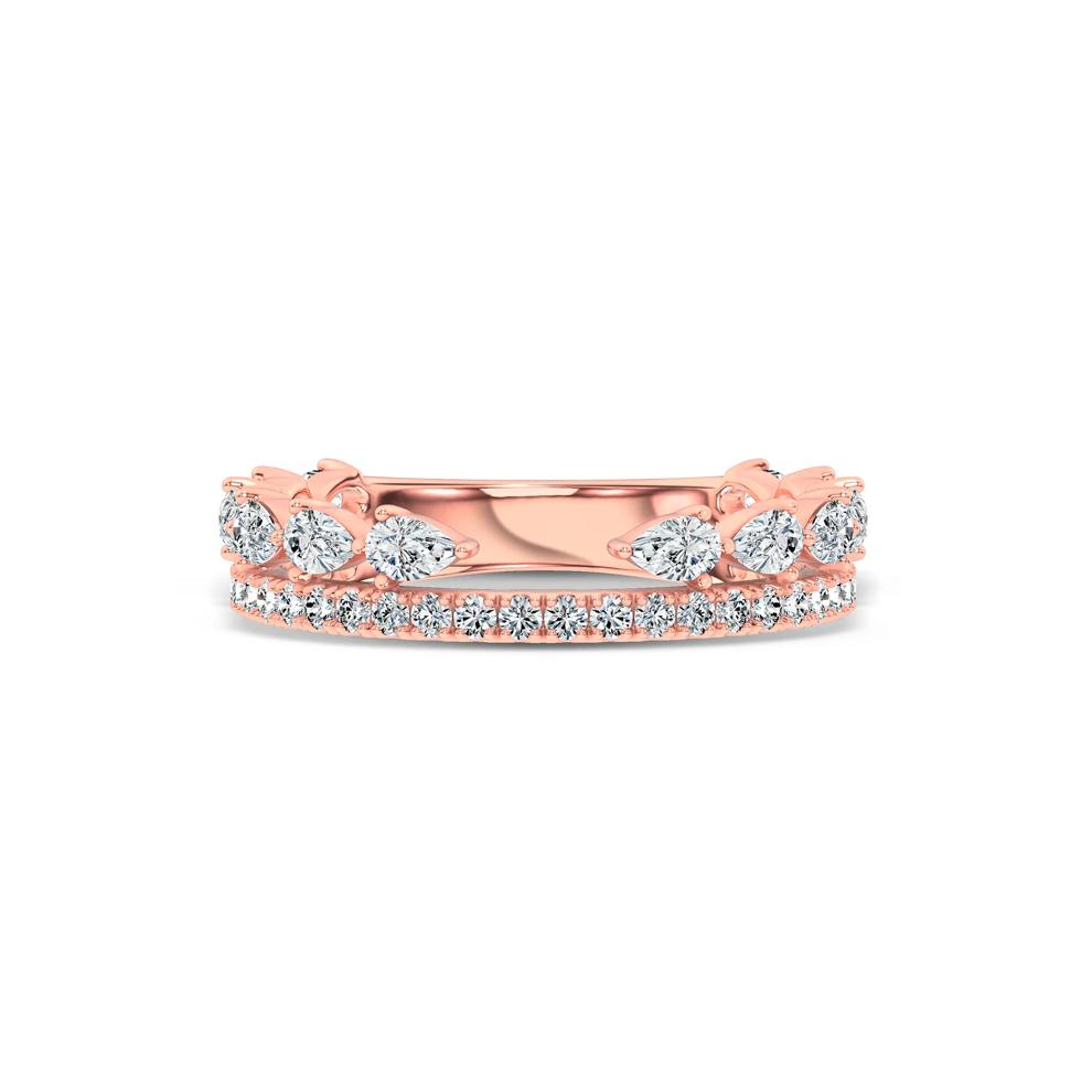 Lab Grown Diamond Double Row Band in 14K Rose Gold (3/4 ct. tw.) – Image 1 of 4