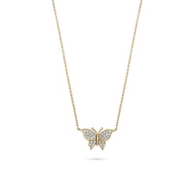 Diamond Butterfly Pendant in 10K Yellow Gold (1/10 ct. tw.)