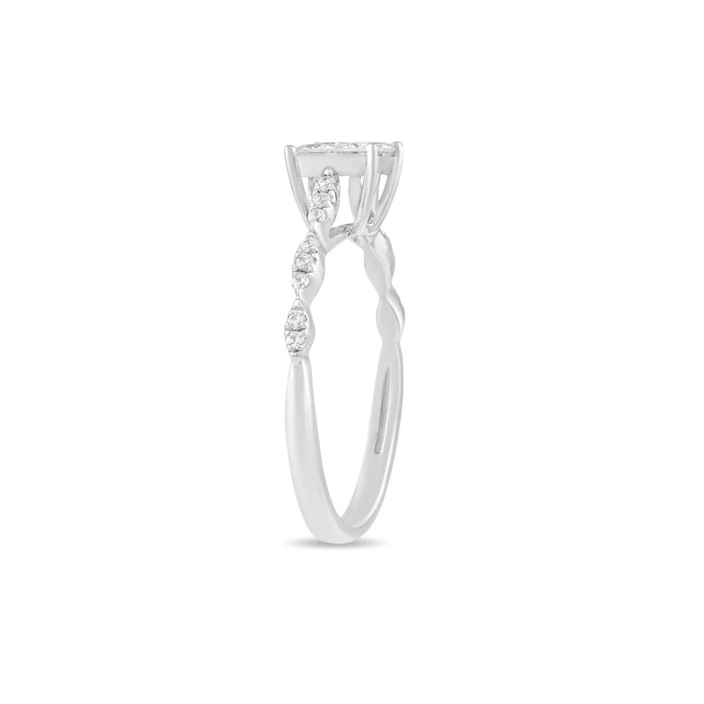 Diamond Princess-Cut Quad Composite Ring in 10K White Gold (1/2 ct. tw.) – Image 3 of 4