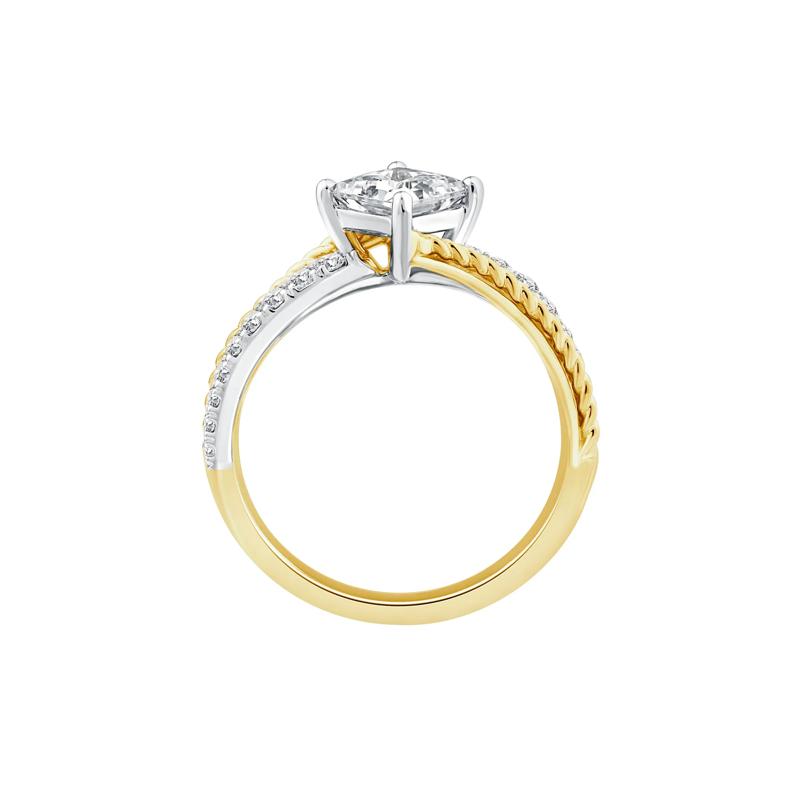 Lab Grown Diamond Engagement Ring in 14K Yellow and White Gold &#40;1 1/4 ct. tw.&#41; – Image 2 of 3