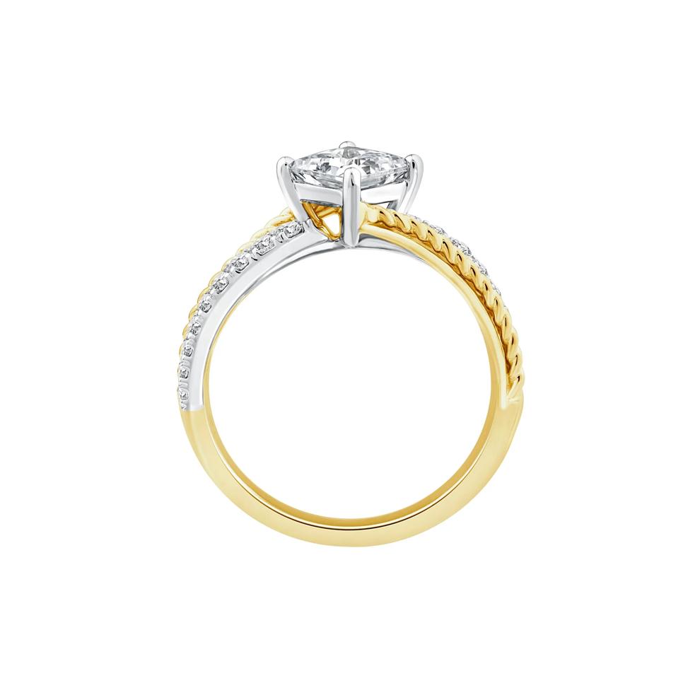 Lab Grown Diamond Engagement Ring in 14K Yellow and White Gold (1 1/4 ct. tw.) – Image 2 of 3