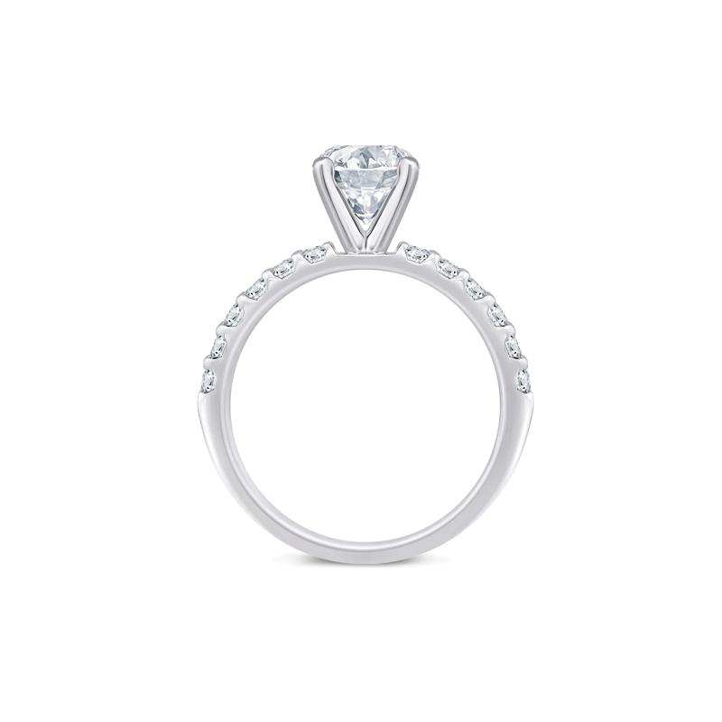 1/2 ct. tw. Diamond Semi-Mount Engagement Ring in Platinum &#40;Setting Only&#41; – Image 3 of 6