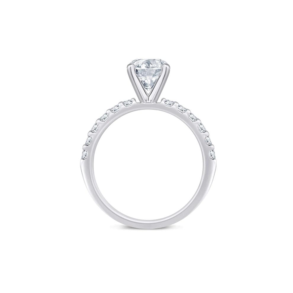 1/2 ct. tw. Diamond Semi-Mount Engagement Ring in Platinum (Setting Only) – Image 3 of 6