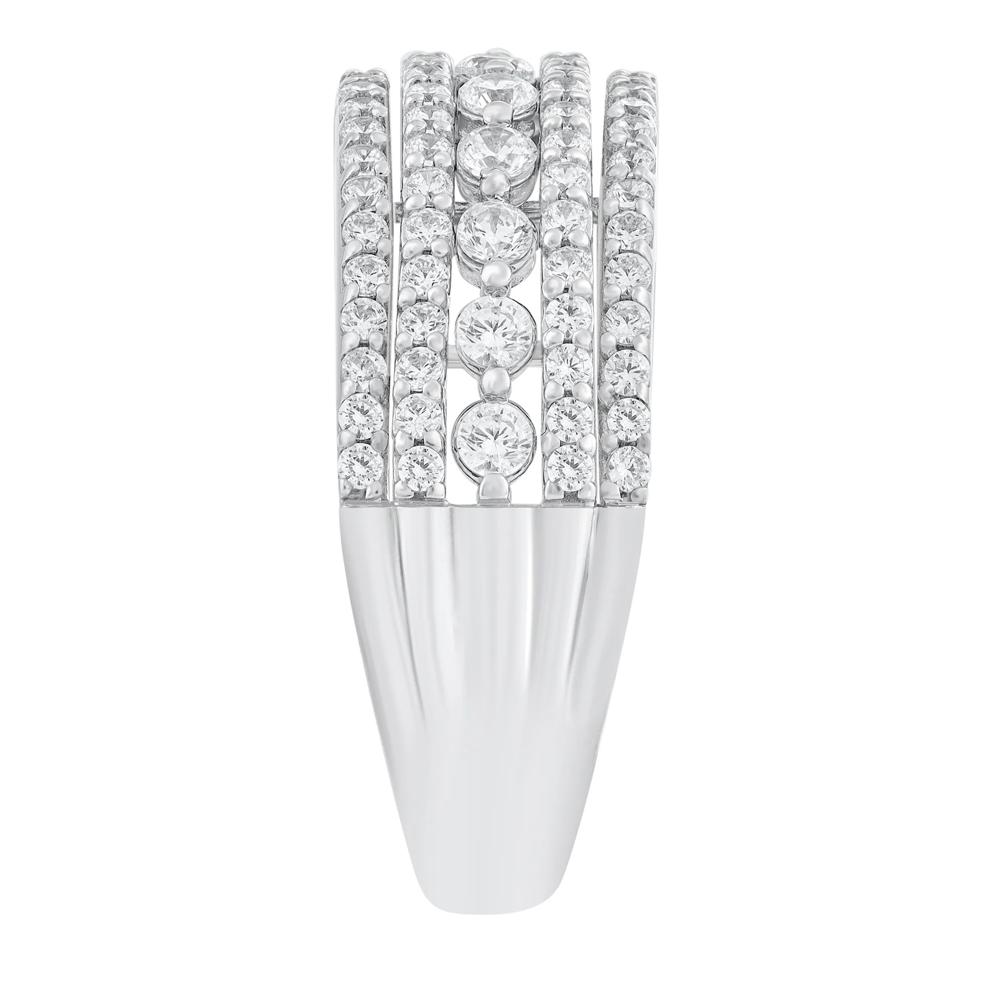 Diamond Multi-Row Band in 10K White Gold (1 ct. tw.) – Image 3 of 3