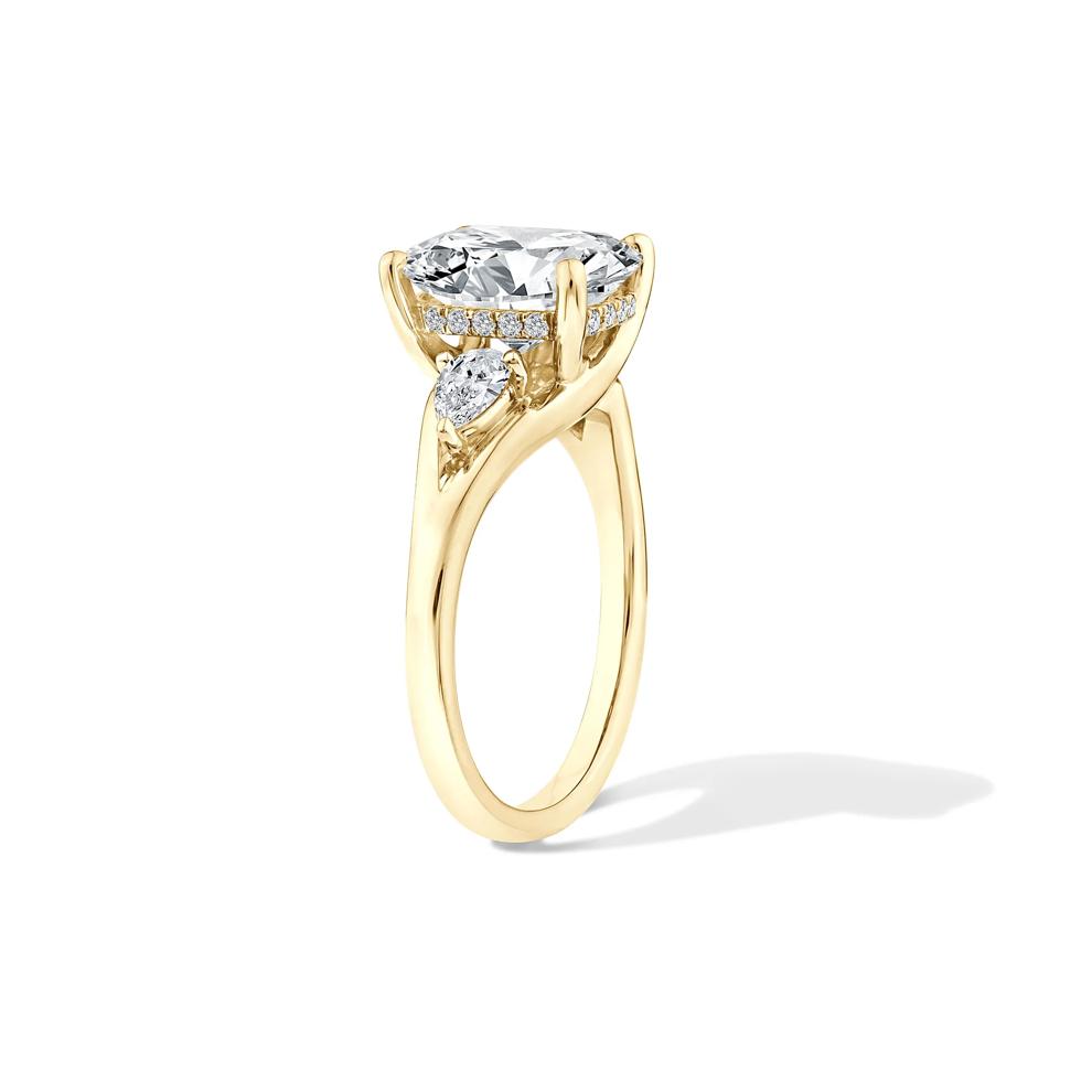 Lab Grown Diamond Three-Stone Engagement Ring in 14K Yellow Gold (3 1/2 ct. tw.) – Image 3 of 4
