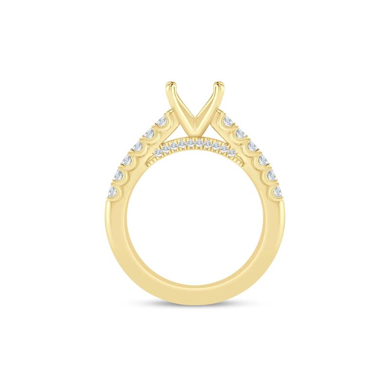 Lab Grown Diamond Semi-Mount Ring in 14K Yellow Gold &#40;1/2 ct. tw.&#41; – Image 4 of 6
