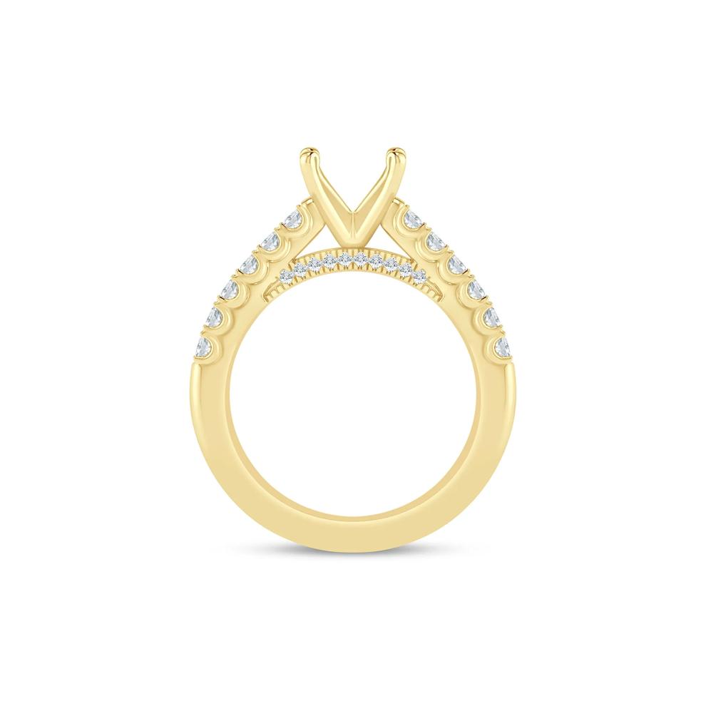 Lab Grown Diamond Semi-Mount Ring in 14K Yellow Gold (1/2 ct. tw.) – Image 4 of 6