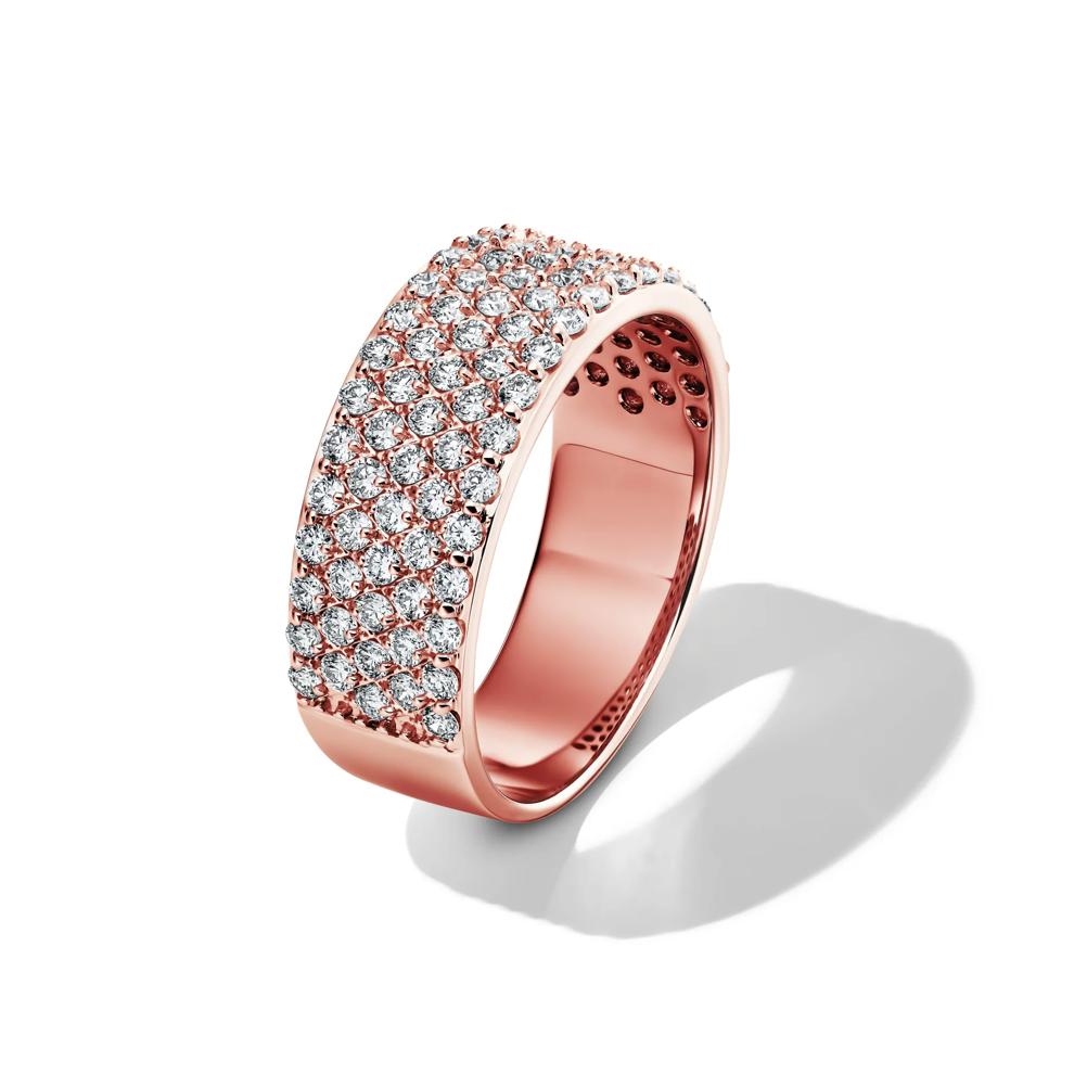 Lab Grown Diamond Pave Multi Row Band in 14K Rose Gold (1 ct. tw.) – Image 4 of 4