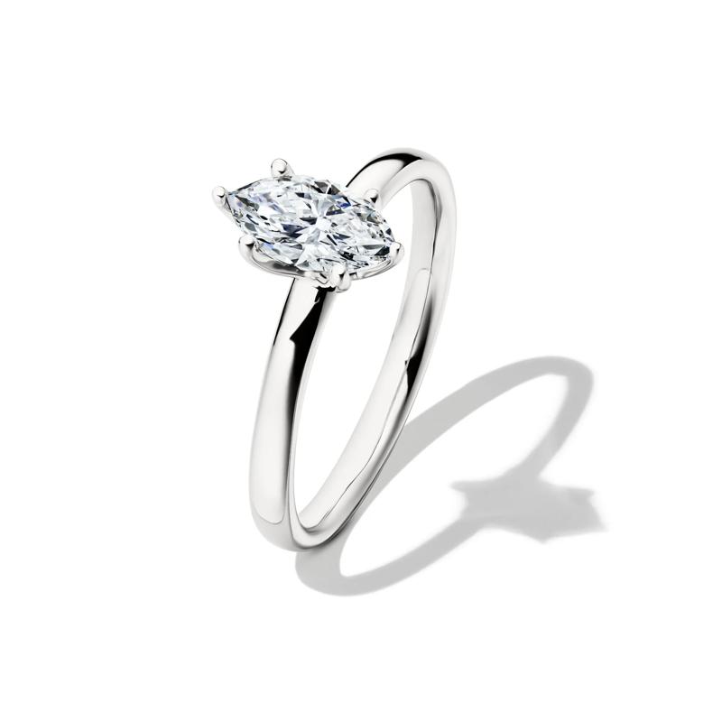 Diamond Marquise Solitaire Engagement Ring in 14K Yellow Gold (3/4 ct.) – Image 4 of 5