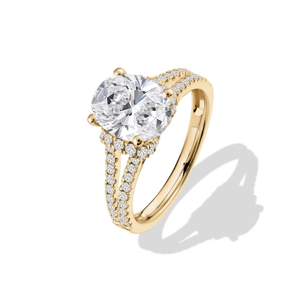 Lab Grown Diamond Oval Engagement Ring in 14K Yellow Gold (2 1/2 ct. tw.) – Image 4 of 4