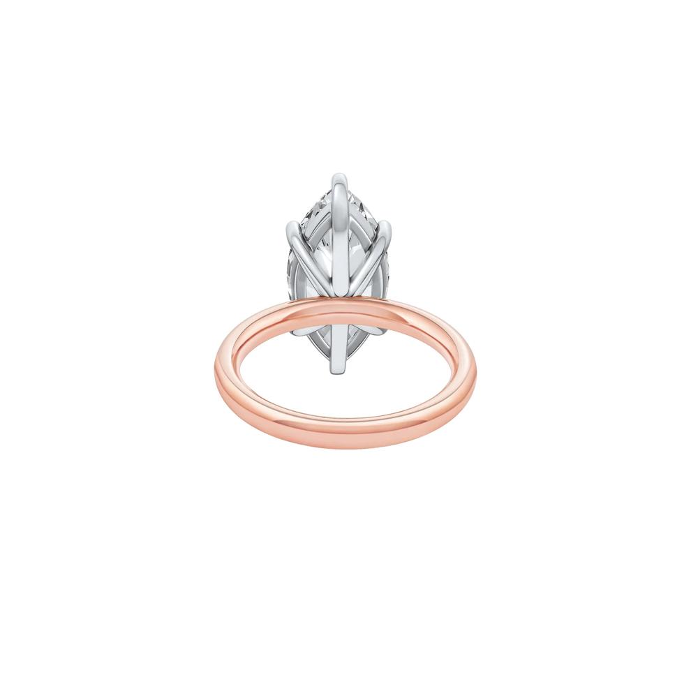 Lab Grown Diamond Marquise Solitaire Engagement Ring in 14K Rose &amp; White Gold (5 ct.) – Image 4 of 4