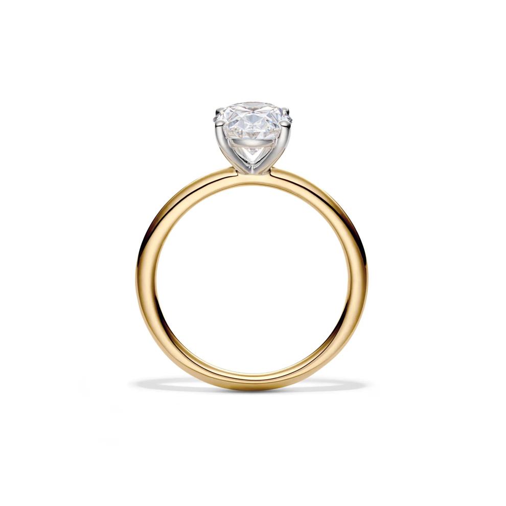 Lab Grown Diamond Oval Solitaire Engagement Ring in 14k Yellow Gold (2 ct.) – Image 2 of 4