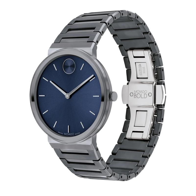 Men&rsquo;s Dress Watch in Military Grey Ion-Plated Stainless Steel – Image 2 of 3