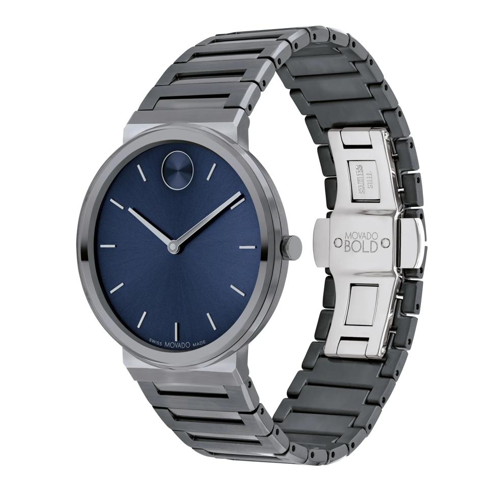 Men&rsquo;s Dress Watch in Military Grey Ion-Plated Stainless Steel – Image 2 of 3