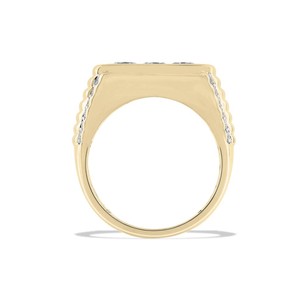 Men's Lab Grown Diamond Fashion Ring in 10K Yellow Gold (3 ct. tw.) – Image 2 of 4