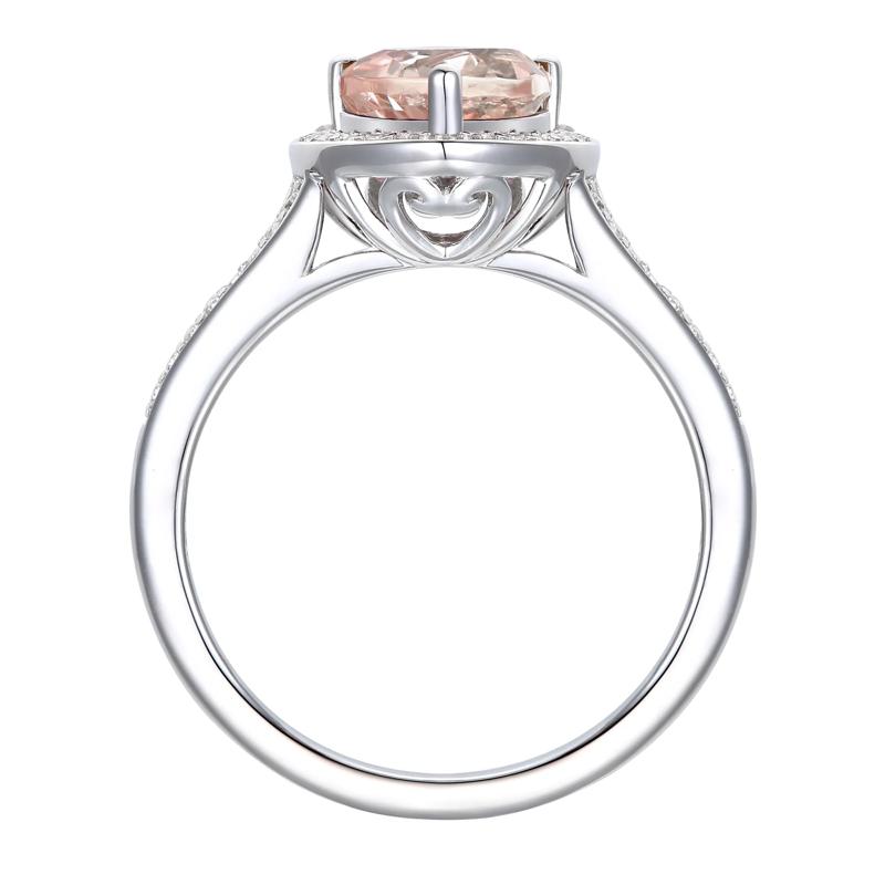 Heart-Shaped Lab Created Pink Sapphire Earring, Pendant &amp; Ring Set in Sterling Silver – Image 5 of 7