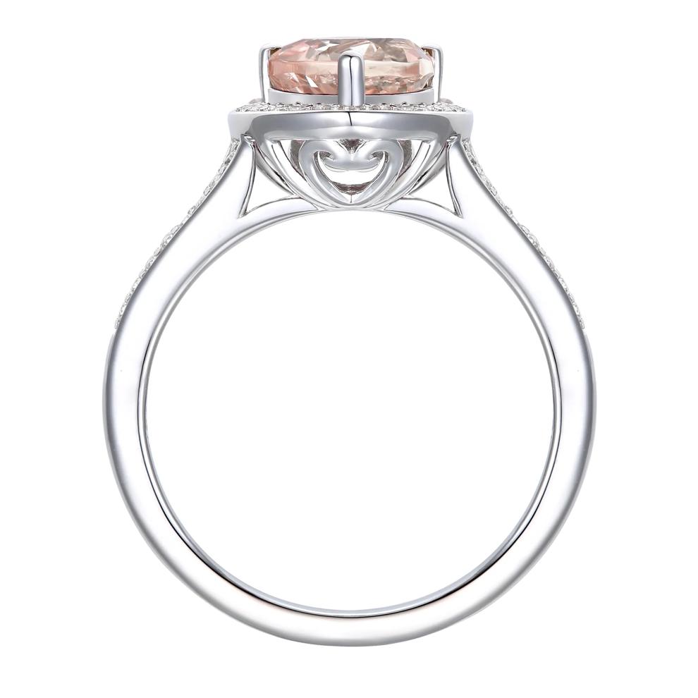 Heart-Shaped Lab Created Pink Sapphire Earring, Pendant &amp; Ring Set in Sterling Silver – Image 5 of 7