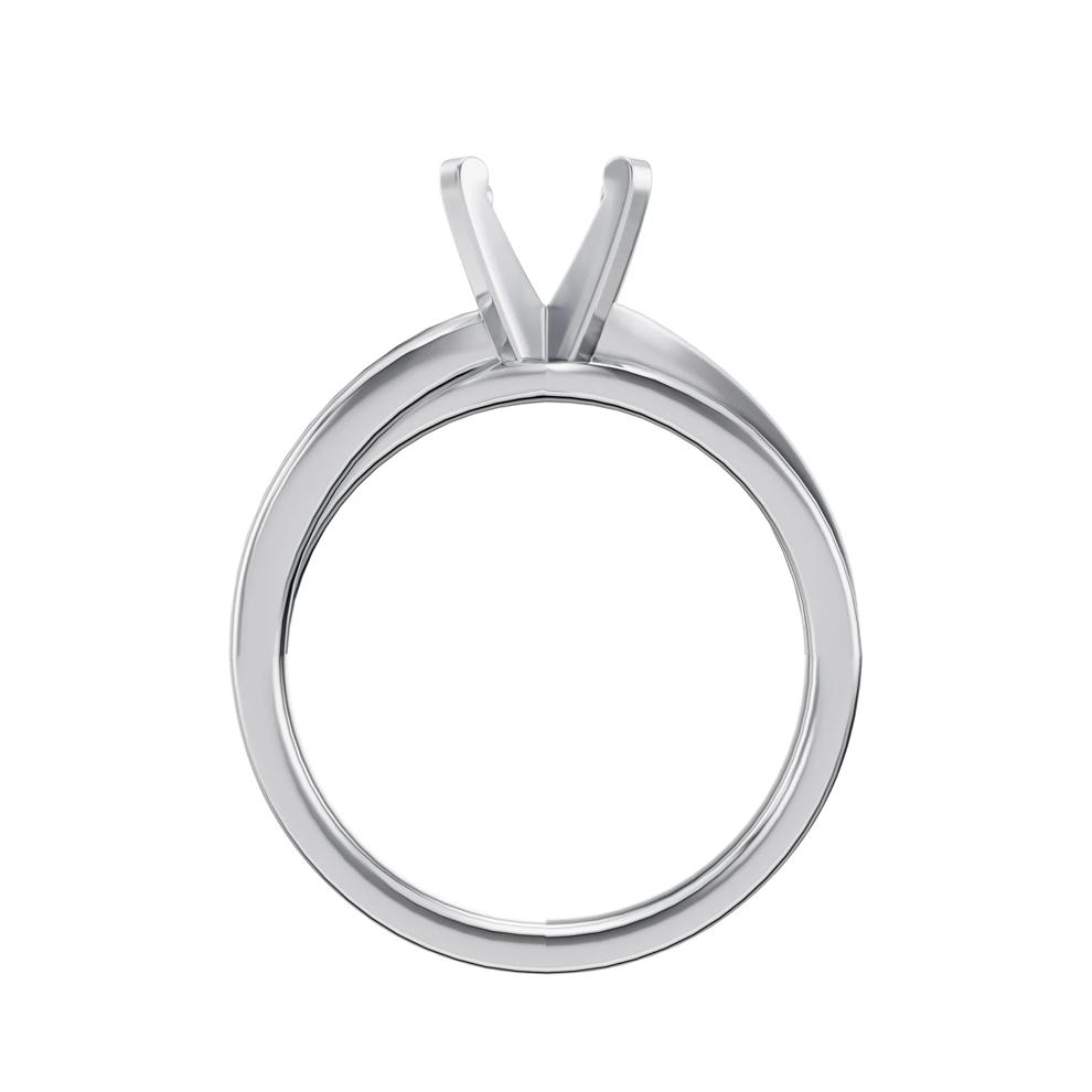 Open Crossover Semi-Mount Engagement Ring in 14K Gold (Setting Only) – Image 4 of 6