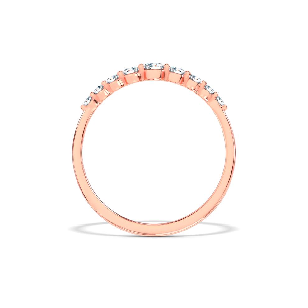 Lab Grown Diamond Graduated Single Prong Stack Band in 10K Rose Gold (1/5 ct. tw.) – Image 2 of 4