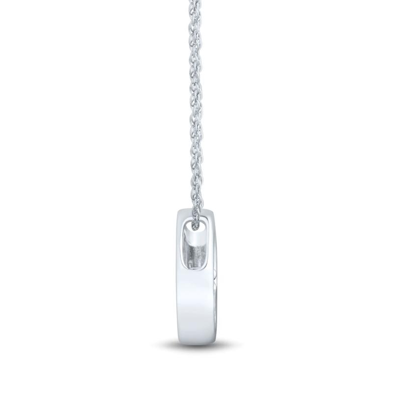 Lab Grown Diamond Open Circle Necklace in 14K White Gold &#40;1/4 ct. tw.&#41; – Image 2 of 3